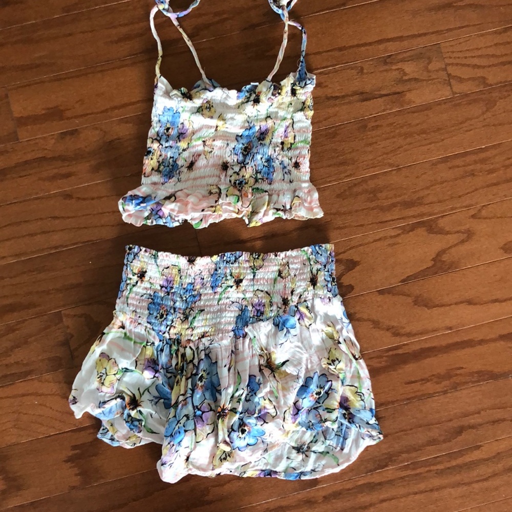 Floral knit set